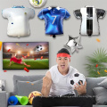 Football party decoration T-shirt foil soccer balloons